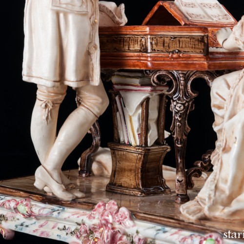 Пара, музицирующая на клавесине и скрипке, Германия