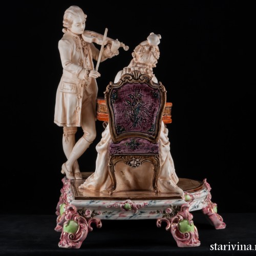 Пара, музицирующая на клавесине и скрипке, Германия