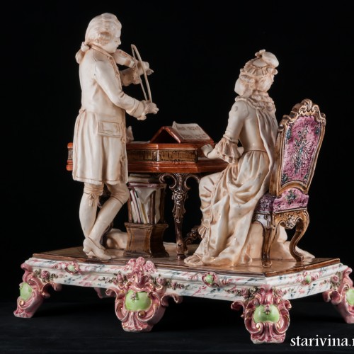 Пара, музицирующая на клавесине и скрипке, Германия