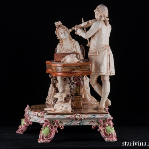 Пара, музицирующая на клавесине и скрипке, Германия