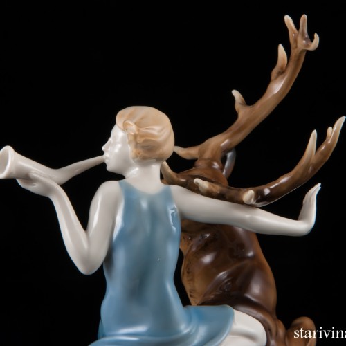 Девушка на олене, Hutschenreuther, Германия, 1938-56 гг