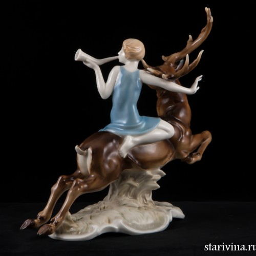 Девушка на олене, Hutschenreuther, Германия, 1938-56 гг