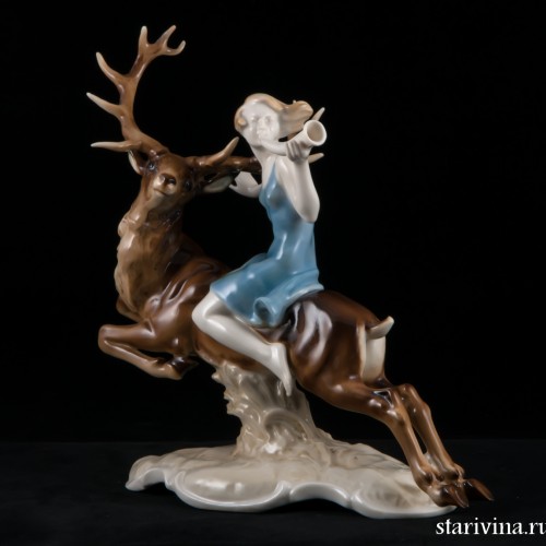 Девушка на олене, Hutschenreuther, Германия, 1938-56 гг