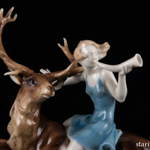 Девушка на олене, Hutschenreuther, Германия, 1938-56 гг