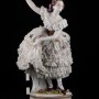 Старинная статуэтка балерины с поднятой рукой, кружевная, Volkstedt, Германия, до 1935 г