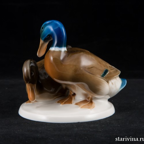 Утка и селезень, миниатюра, Hutschenreuther, Германия, 1938-55 гг