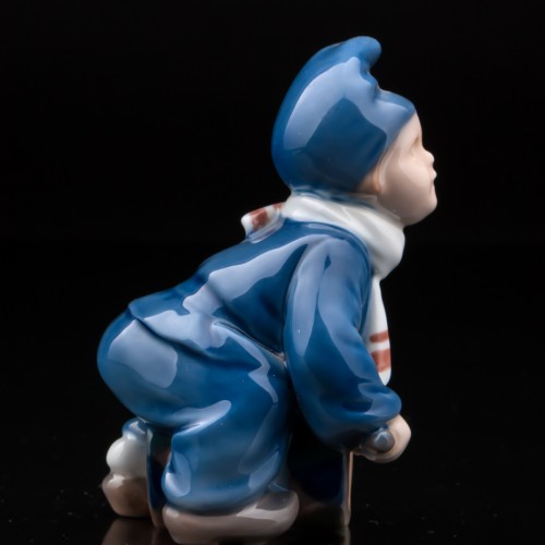 Малыш в синием костюме с барабаном, Royal Copenhagen, Дания, 1960 гг