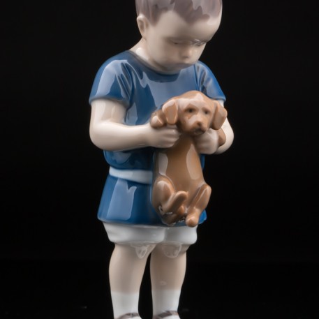 Мальчик со щенком, Bing & Grondahl, Дания, 1960 гг