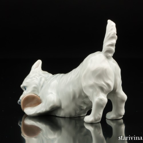 Вест-хайлед-уайт терьер с ботинком, Royal Copenhagen, Дания