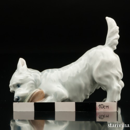Вест-хайлед-уайт терьер с ботинком, Royal Copenhagen, Дания