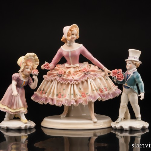 Дама с цветком, Karl Ens, Германия, 1920-30 гг