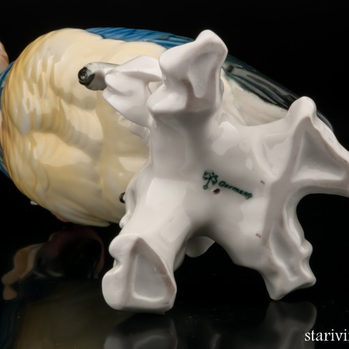 Попугай какаду голубой, Karl Ens, Германия, 1920-30 гг