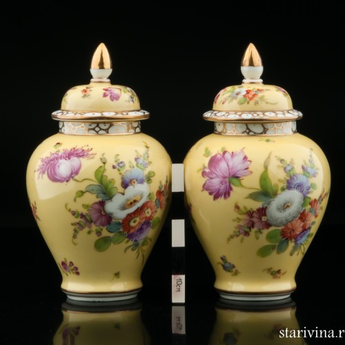 Две желтые вазы, Дрезден, Германия, кон. 19 - нач. 20 вв