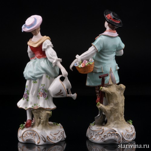 Цветоводы (пара с лейкой и лопатой), Sitzendorf, Германия