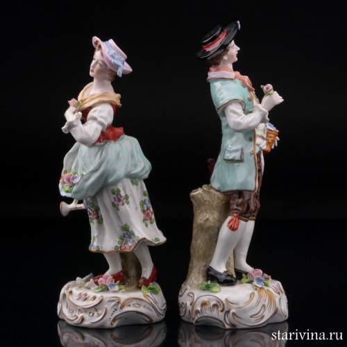 Цветоводы (пара с лейкой и лопатой), Sitzendorf, Германия