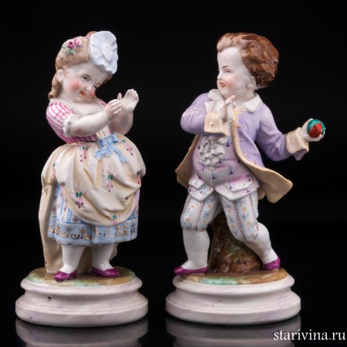 Дети играющие в мяч, Франция, 19 в