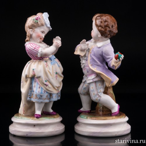 Дети играющие в мяч, Франция, 19 в