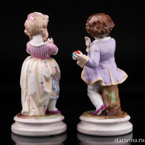 Дети играющие в мяч, Франция, 19 в