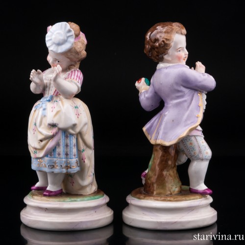 Дети играющие в мяч, Франция, 19 в