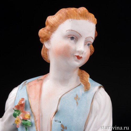 Пара с большой корзиной цветов, Carl Thieme, Германия