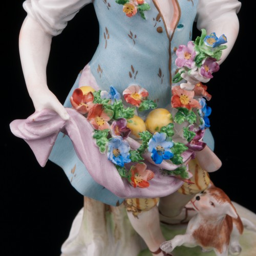 Пара с большой корзиной цветов, Carl Thieme, Германия