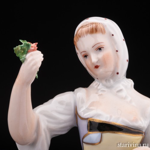 Пара с большой корзиной цветов, Carl Thieme, Германия