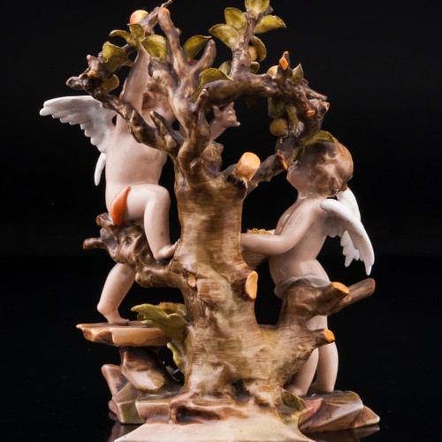 Два ангелочка у яблони, Volkstedt, Германия, кон. 19 в