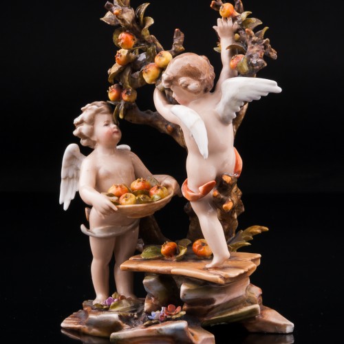 Два ангелочка у яблони, Volkstedt, Германия, кон. 19 в