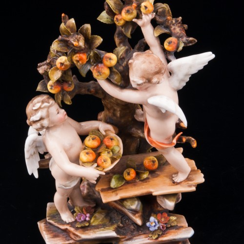 Два ангелочка у яблони, Volkstedt, Германия, кон. 19 в