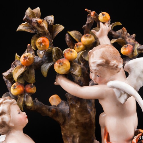 Два ангелочка у яблони, Volkstedt, Германия, кон. 19 в