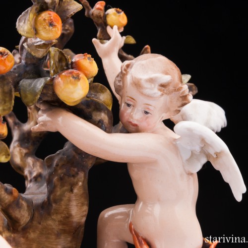 Два ангелочка у яблони, Volkstedt, Германия, кон. 19 в