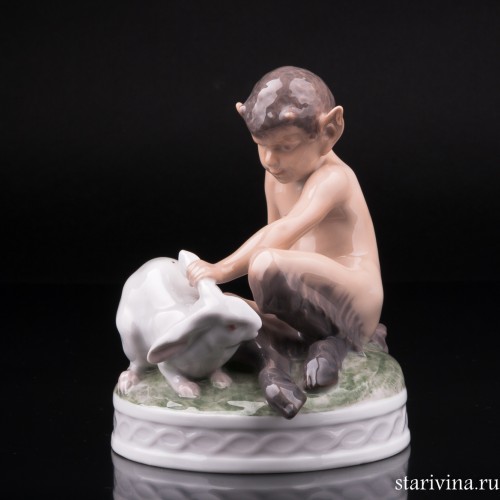 Фавн с зайцем, Royal Copenhagen, Дания, 1954 г