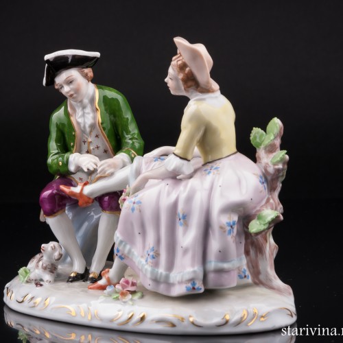 Примерка туфельки, пара, Sitzendorf, Германия, после 1950 г