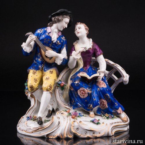 Пара с лютней и книжкой, Дрезден, Германия, пер. пол. 20 в