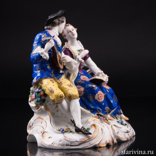 Пара с лютней и книжкой, Дрезден, Германия, пер. пол. 20 в