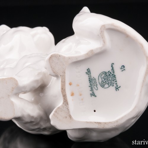 Кошка белая, сидит, Hutschenreuther, Германия, 1938-55 гг