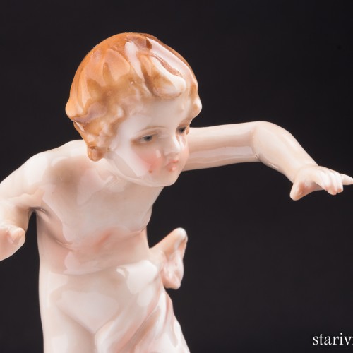 Девочка и гусь, Karl Ens, Германия, 1920-30 гг