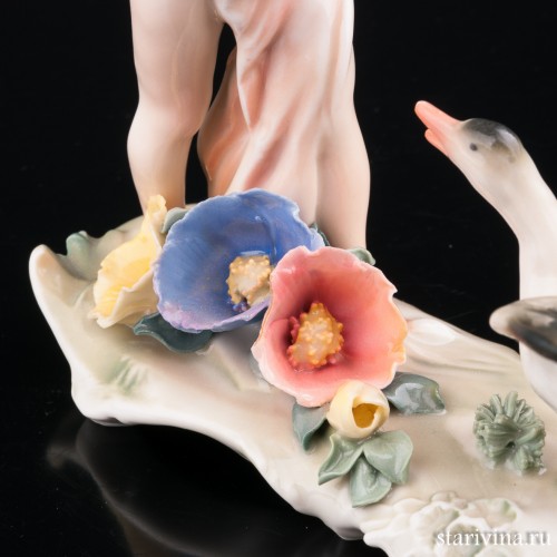 Девочка и гусь, Karl Ens, Германия, 1920-30 гг