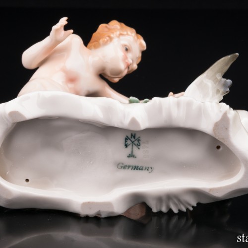 Девочка и гусь, Karl Ens, Германия, 1920-30 гг