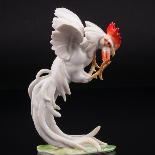 Петушиный бой, парные статуэтки, Hutschenreuther, Германия, 1970 гг