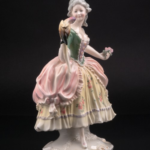 Дама с попугаем, Karl Ens, Германия, 1920-30 гг