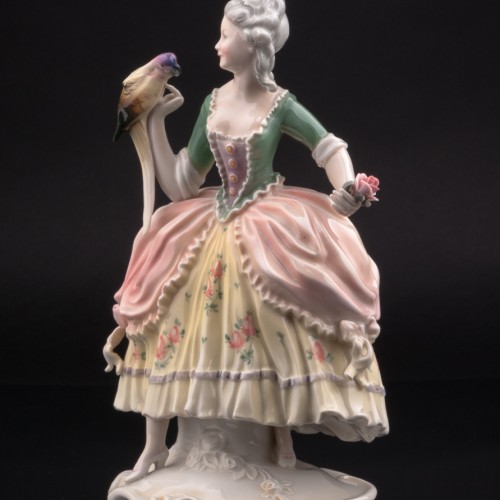 Дама с попугаем, Karl Ens, Германия, 1920-30 гг