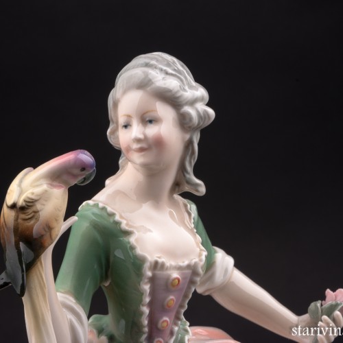 Дама с попугаем, Karl Ens, Германия, 1920-30 гг