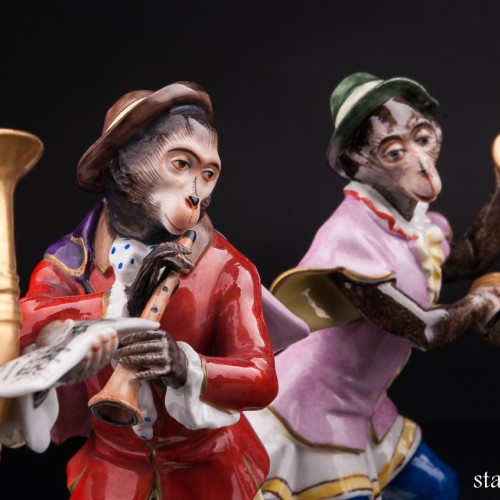 Обезьяний оркестр, 7 фигур, Volkstedt, Германия, сер. 20 в