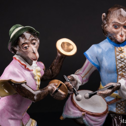 Обезьяний оркестр, 7 фигур, Volkstedt, Германия, сер. 20 в