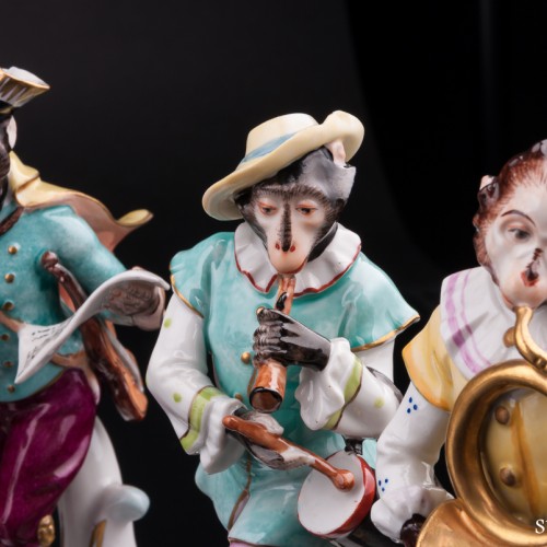 Обезьяний оркестр, 7 фигур, Volkstedt, Германия, сер. 20 в