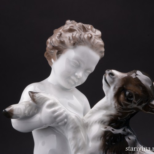 Путти, играющий с козленком, Rosenthal, Германия, 1960 гг