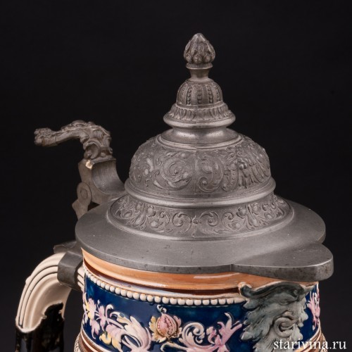 Кувшин Сцена в таверне, 3,5л, Marzi & Remy, Германия, 1890-94 гг