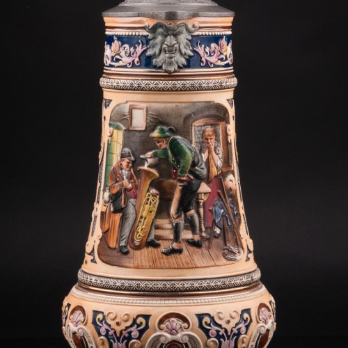 Кувшин Сцена в таверне, 3,5л, Marzi & Remy, Германия, 1890-94 гг