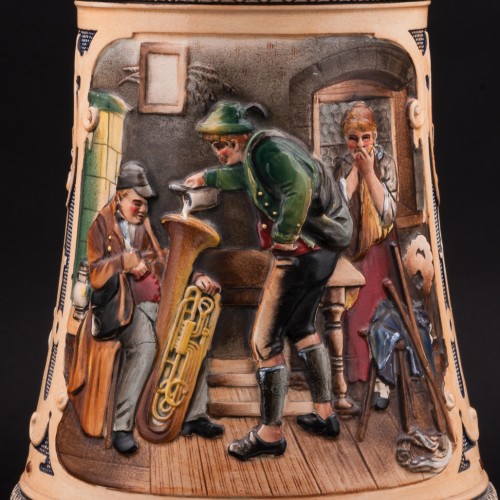 Кувшин Сцена в таверне, 3,5л, Marzi & Remy, Германия, 1890-94 гг